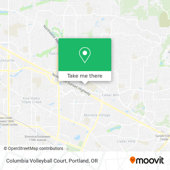Columbia Volleyball Court map