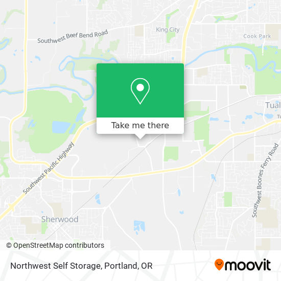 Northwest Self Storage map