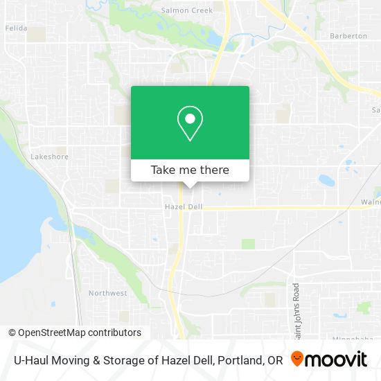 Mapa de U-Haul Moving & Storage of Hazel Dell