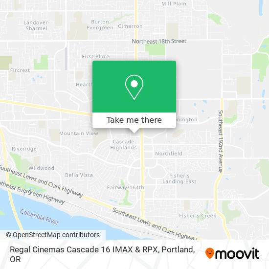 Mapa de Regal Cinemas Cascade 16 IMAX & RPX