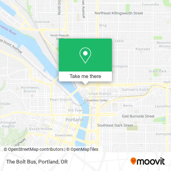 Mapa de The Bolt Bus