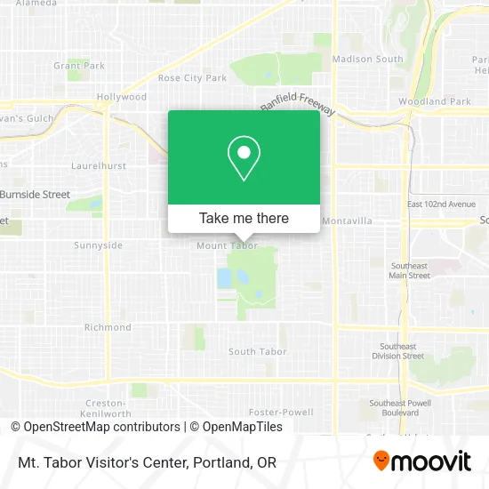 Mt. Tabor Visitor's Center map