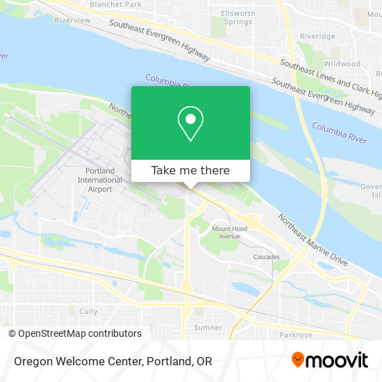 Oregon Welcome Center map