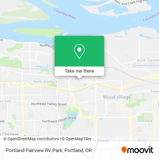 Mapa de Portland-Fairview RV Park