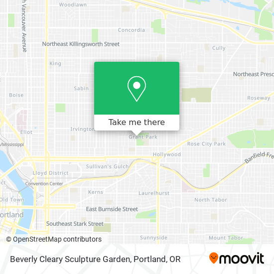 Mapa de Beverly Cleary Sculpture Garden