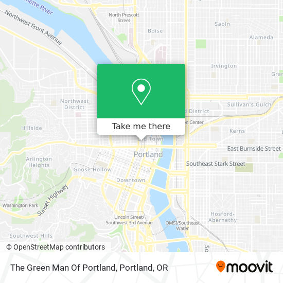 The Green Man Of Portland map