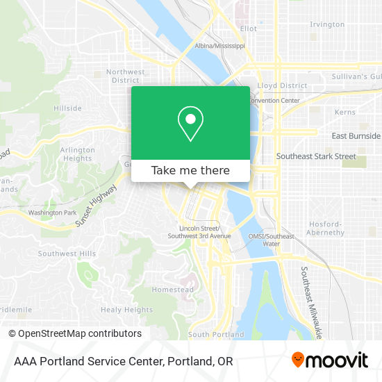 Mapa de AAA Portland Service Center