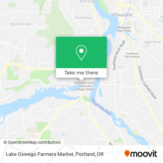 Lake Oswego Farmers Market map