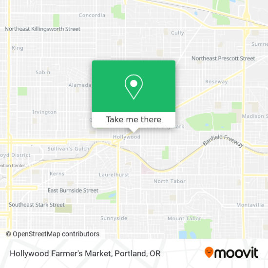 Hollywood Farmer's Market map