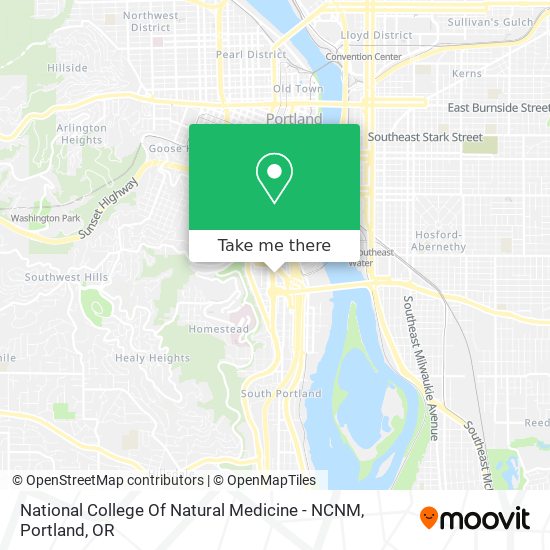 Mapa de National College Of Natural Medicine - NCNM