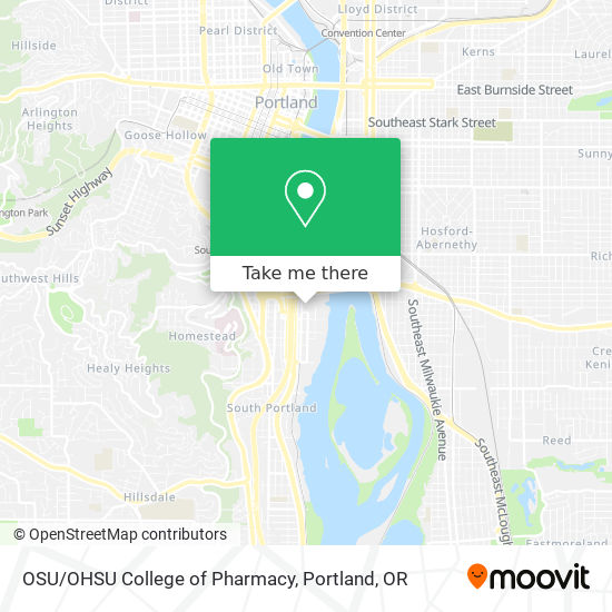 Mapa de OSU/OHSU College of Pharmacy