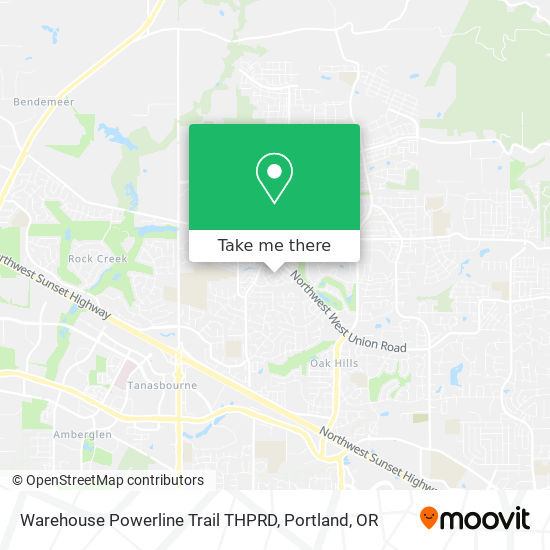 Warehouse Powerline Trail THPRD map