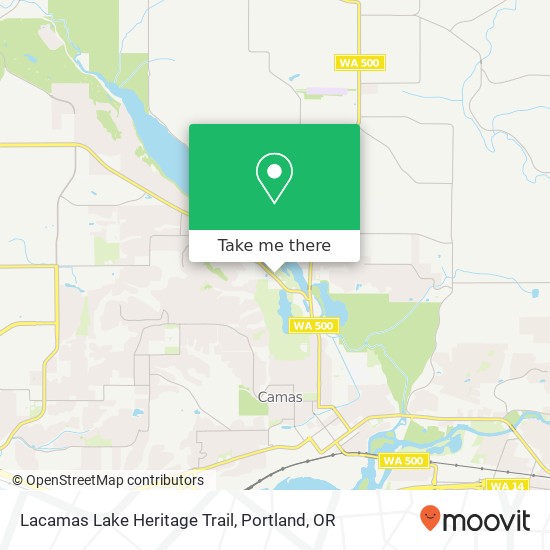 Lacamas Lake Heritage Trail map