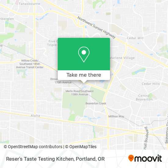 Reser's Taste Testing Kitchen map