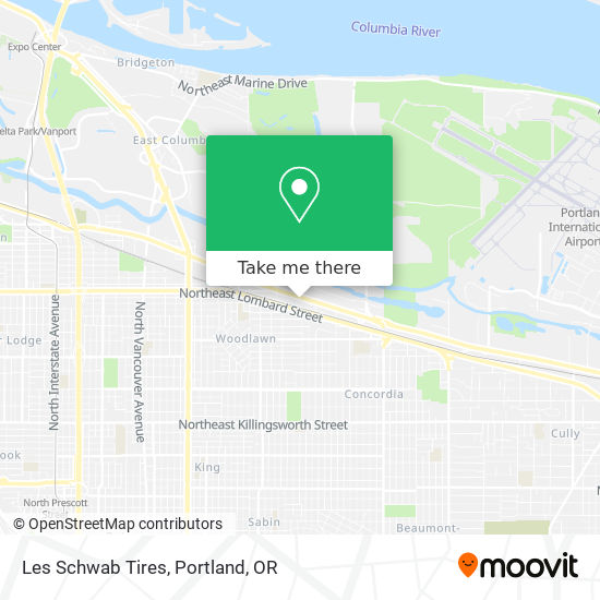 Les Schwab Tires map