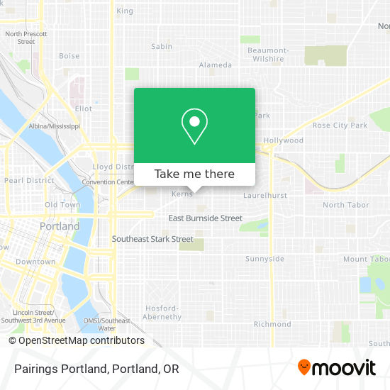 Pairings Portland map