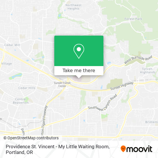 Mapa de Providence St. Vincent - My Little Waiting Room