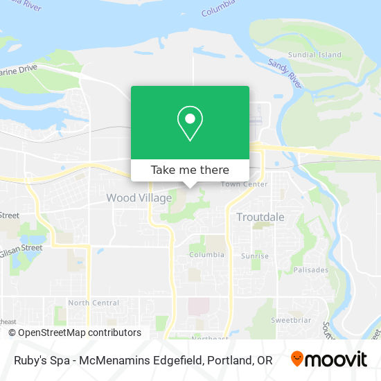 Mapa de Ruby's Spa - McMenamins Edgefield
