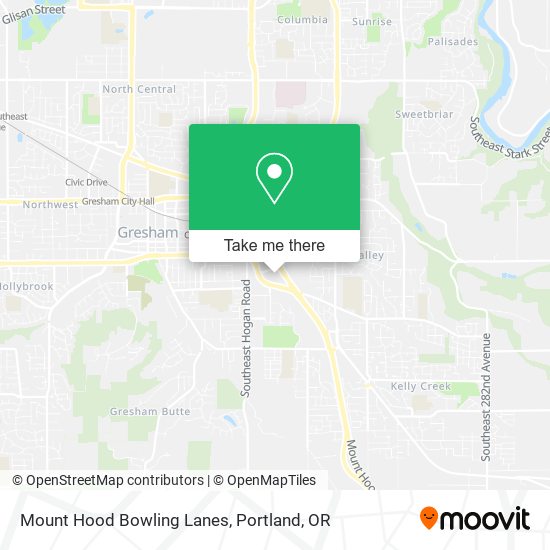Mount Hood Bowling Lanes map