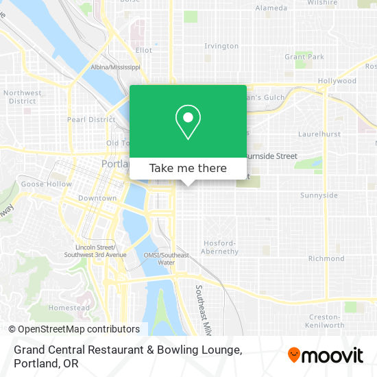Mapa de Grand Central Restaurant & Bowling Lounge