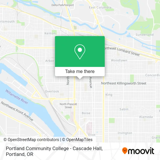 Portland Community College - Cascade Hall map
