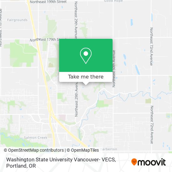 Mapa de Washington State University Vancouver- VECS