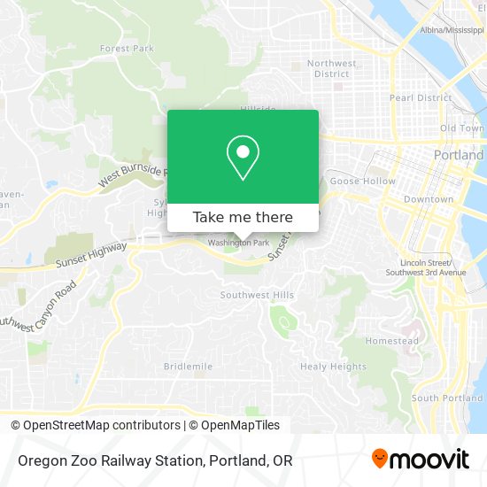 Mapa de Oregon Zoo Railway Station