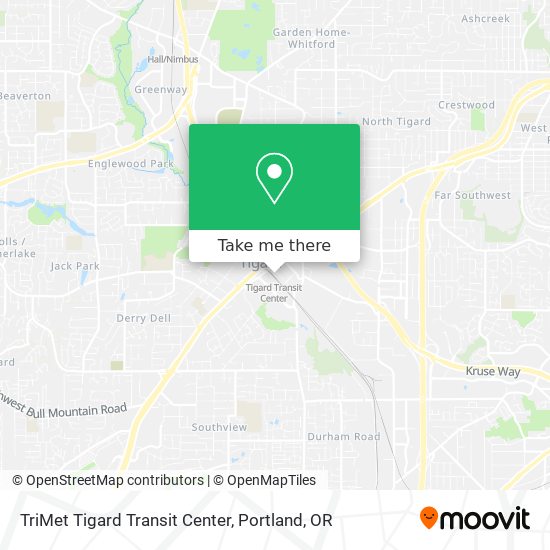 TriMet Tigard Transit Center map