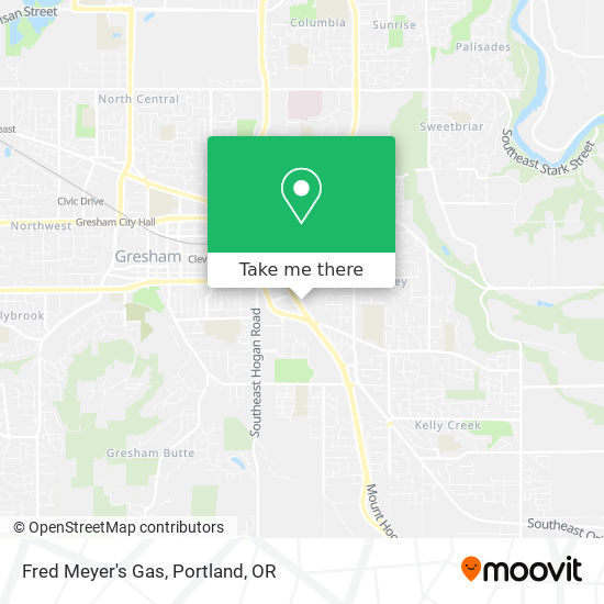 Fred Meyer's Gas map