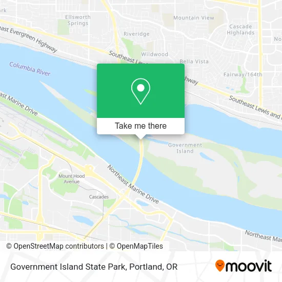 Government Island State Park map