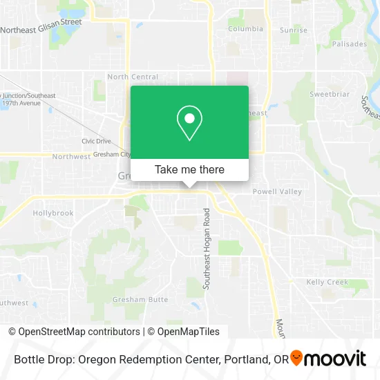 Bottle Drop: Oregon Redemption Center map