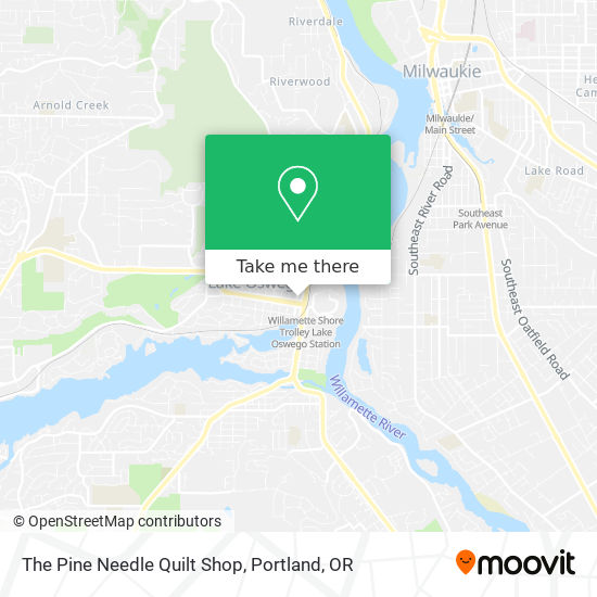 The Pine Needle Quilt Shop map