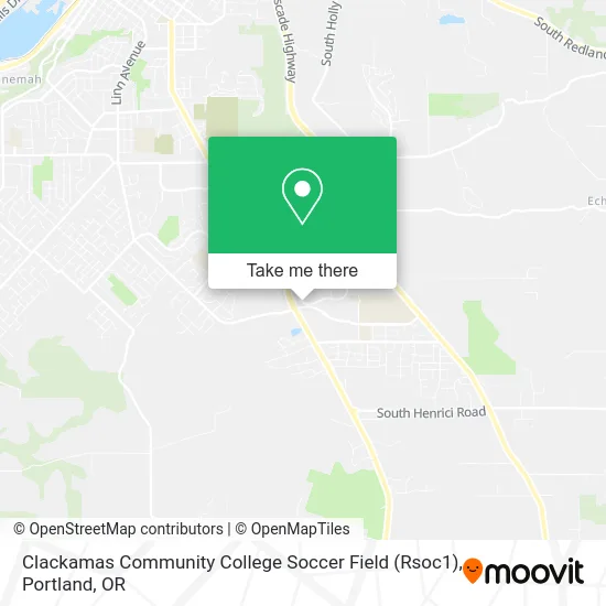 Clackamas Community College Soccer Field (Rsoc1) map