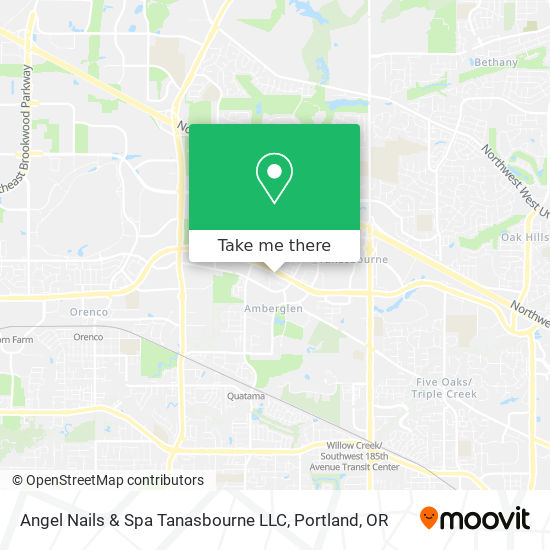 Mapa de Angel Nails & Spa Tanasbourne LLC