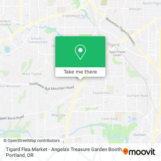 Tigard Flea Market - Angela's Treasure Garden Booth map
