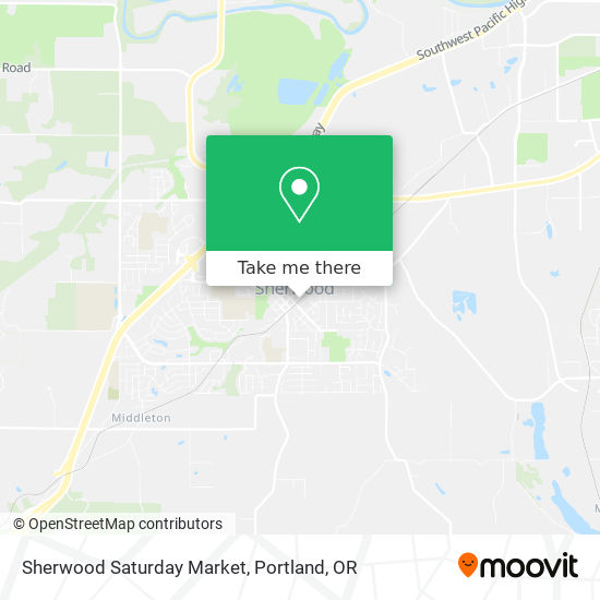 Mapa de Sherwood Saturday Market