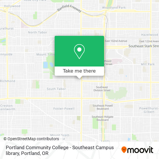 Mapa de Portland Community College - Southeast  Campus library