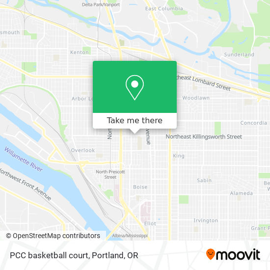 Mapa de PCC basketball court