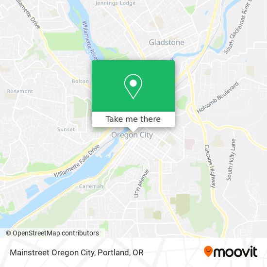 Mainstreet Oregon City map