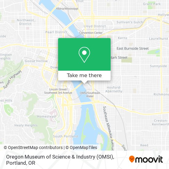 Mapa de Oregon Museum of Science & Industry (OMSI)