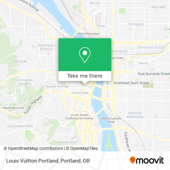 Mapa de Louis Vuitton Portland