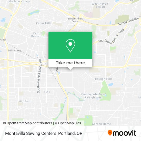 Montavilla Sewing Centers map