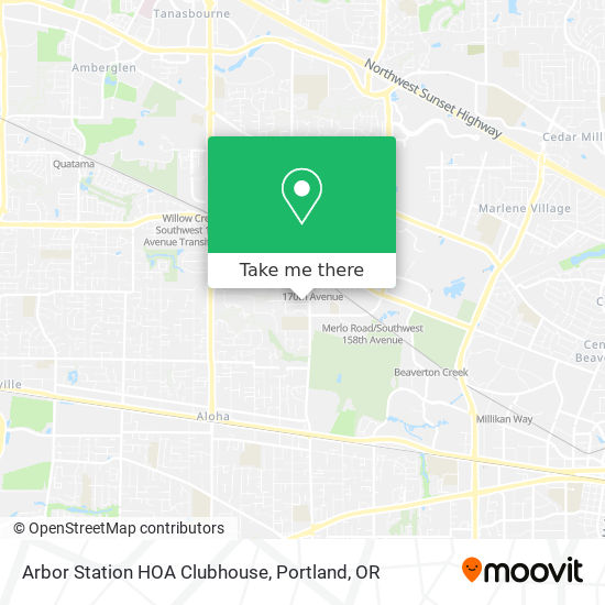 Mapa de Arbor Station HOA Clubhouse