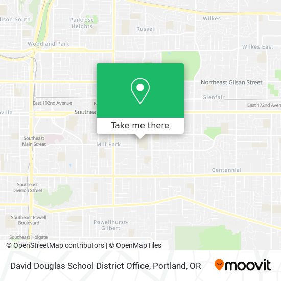 David Douglas School District Office map