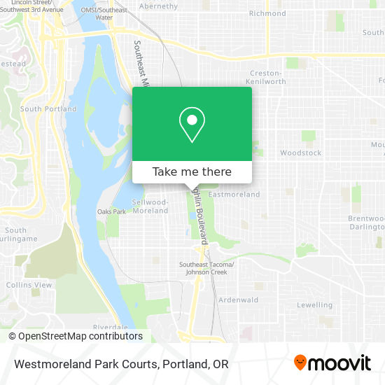 Westmoreland Park Courts map