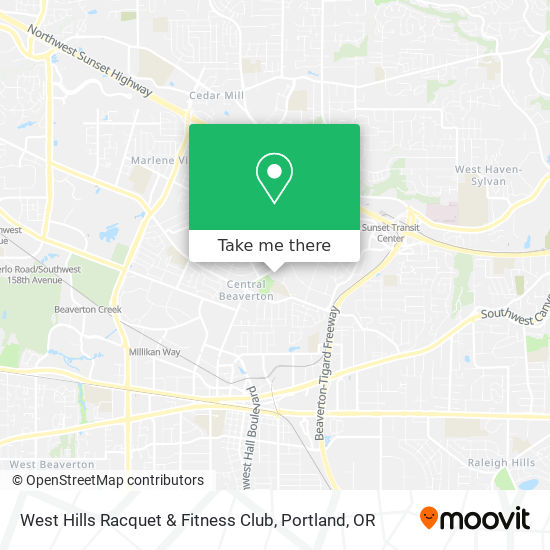 West Hills Racquet & Fitness Club map