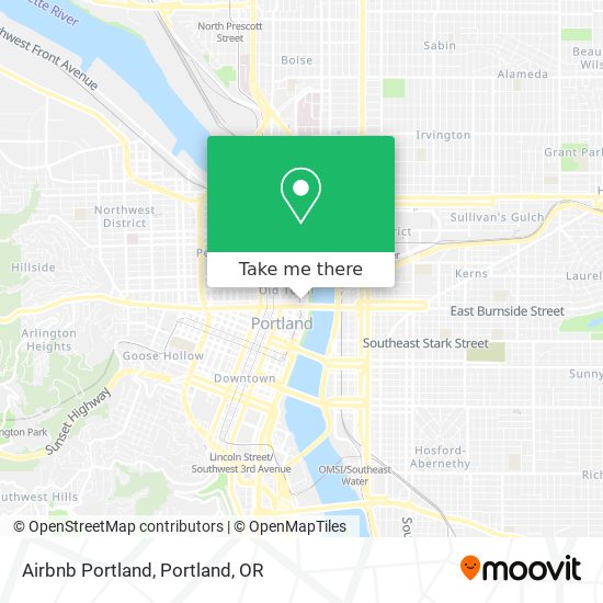 Airbnb Portland map