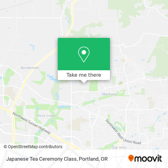 Japanese Tea Ceremony Class map