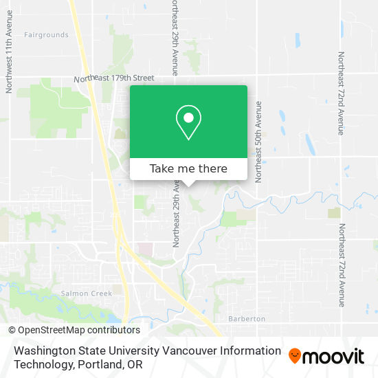 Mapa de Washington State University Vancouver Information Technology