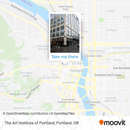 The Art Institute of Portland map